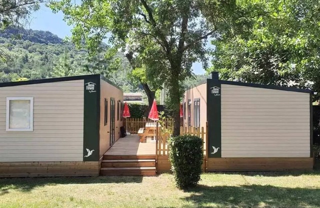 Flower CAMPING FAUVETS * - Mobile home TRIBU Premium 62m2 (5 bedrooms + 2 bathrooms) + terrace 25m2 + CLIM + TV+ LV 10 persons