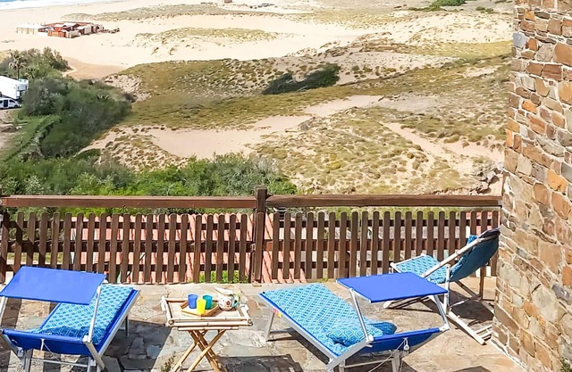 From this vacation apartment you have a breathtaking view of the highest fossil dunes in Europe (the