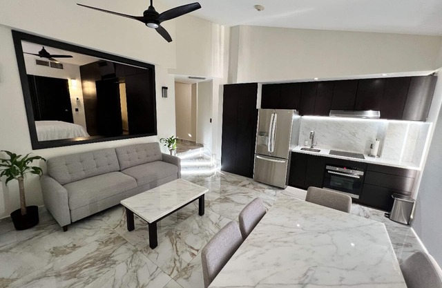 Fully renovated top floor oceanfront condo.