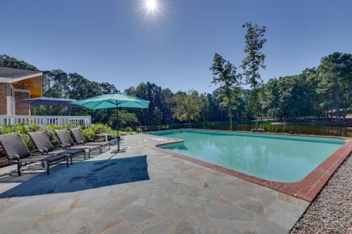 Game Room and Pool! Luxe Louisburg Farmhouse