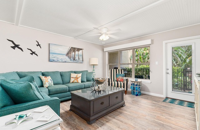 Garden View 2 Bedroom Condo Directly Across the Street from the Beach!