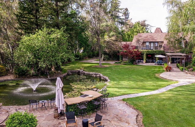 Gated Hot Tub Estate w/ Pond, Waterfall & Koi Fish
