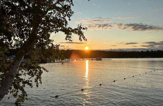 Gilford waterfront deck, dock, sunset view, perfect quiet water for water sports