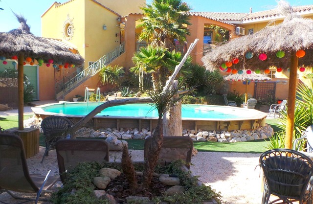 Gite saint julien with terrace on the ground floor with pool and games