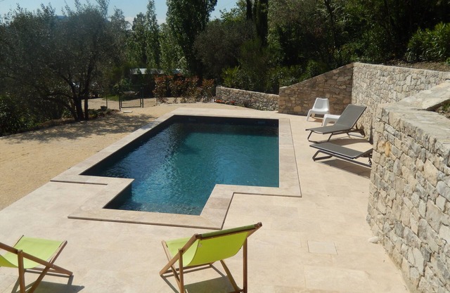 Gite with pool and view of Rocher Saint Julien