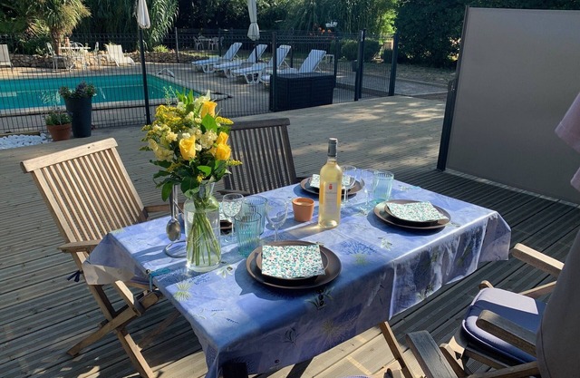 Gite1 T3 with swimming pool in the heart of the vineyards