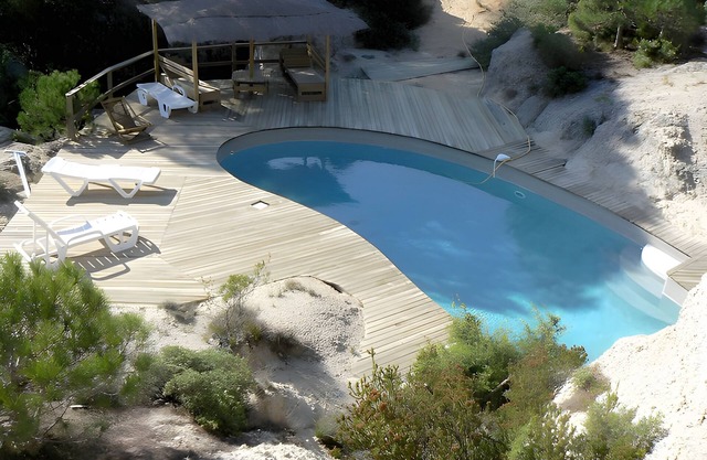Guest Room 'Le Sabel - Blue Room' with Mountain View, Shared Pool