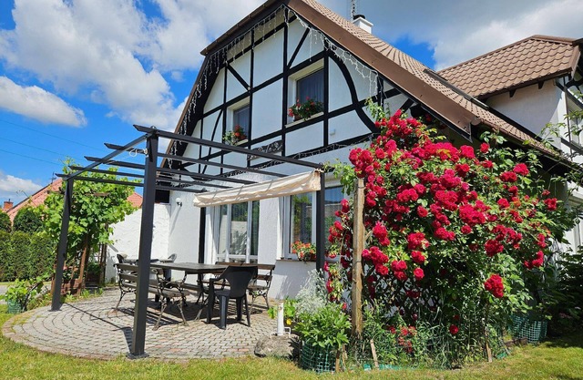 Half-timbered house "Paula" overlooking the water