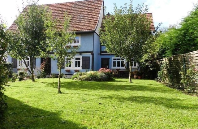 Half-timbered house with garden, barbecue and terrace