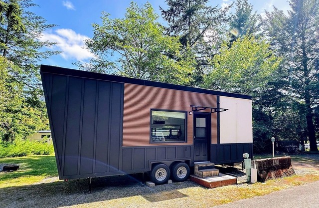 Have a blast in the Redwoods, then relax in tiny home comfort!