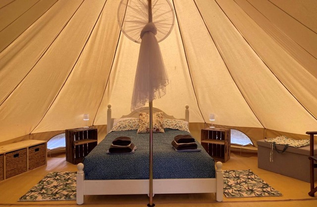 Hazel Belle Tent @Finders Keepers France. Adults only retreat. 13 acres and lake