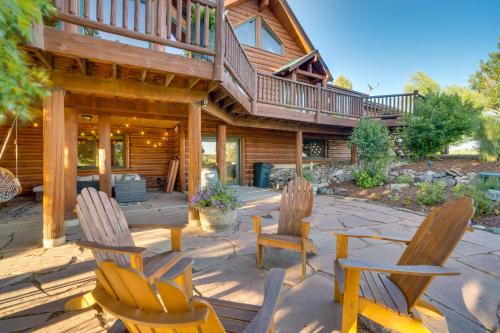 Heated Pool and Mtn Views Log Cabin in Parker!