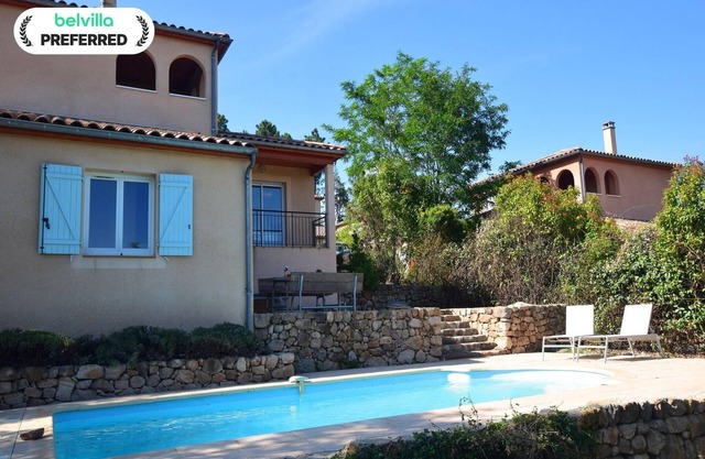 Hillside Villa with Pool, Joyeuse
