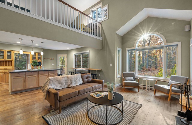 Home near Egg Harbor with Hot Tub + Dog-Friendly, Wooded Lot, Fire Pit