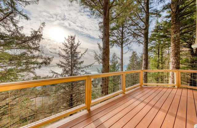 House near the beach with ocean views, wood stove, & telescope