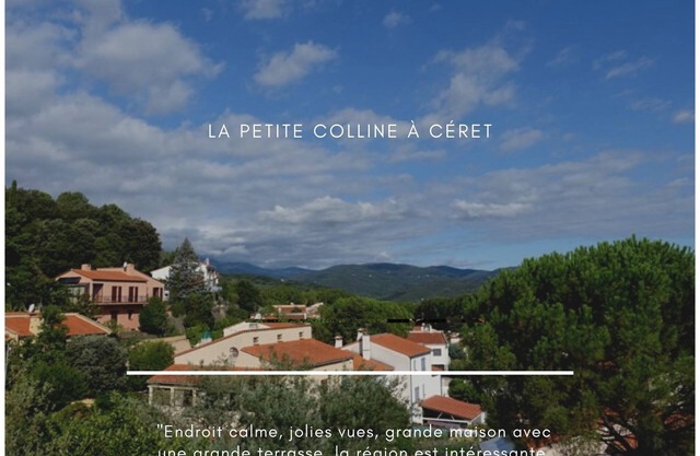 House with views, haven of peace, 2 steps from the center of Céret. 4 to 6Pers