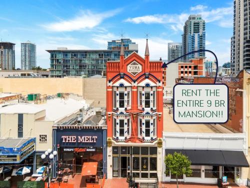 Iconic 9BR Landmark in Gaslamp Sleeps 14