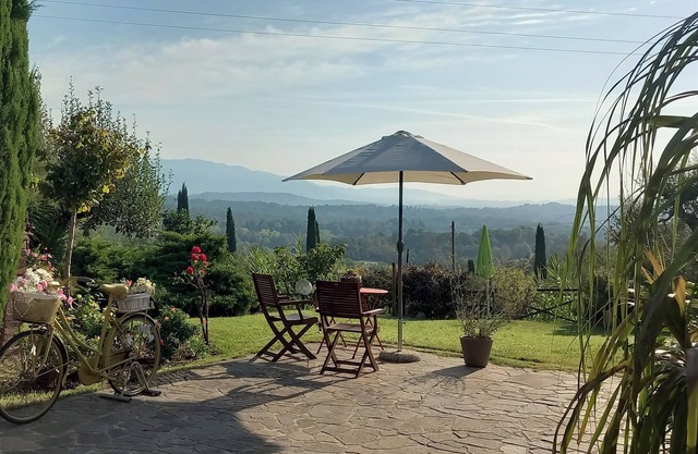 Il Pasco, an old farmhouse on the hills overlooking the valley.