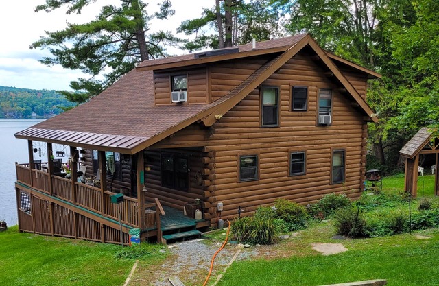 Incredible lakefront retreat with dock, generous deck, firepit, & amazing views