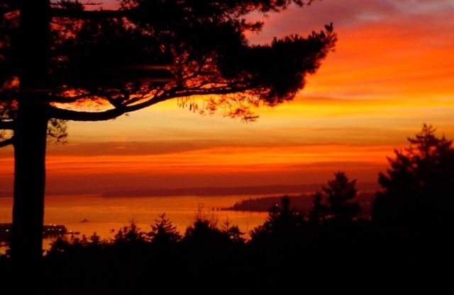 Incredible views overlooking Southwest Harbor and beyond.