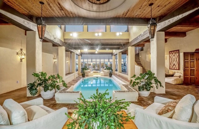 Indoor heated pool minutes to downtown Santa Fe 7 bedrooms 5 which are en-suite