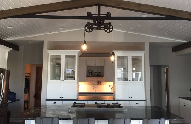 Industrial chic farmhouse.