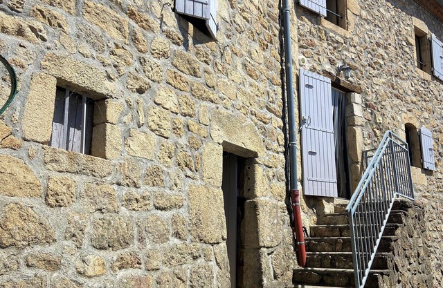 Inside a quiet and charming typical Cévennes hamlet with an open view