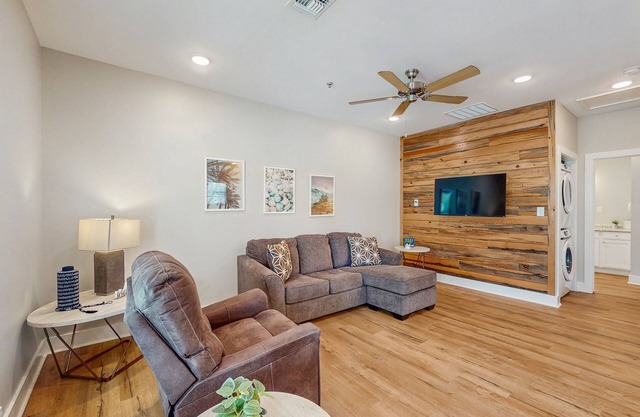 Inviting coastal home with shared pool and stocked pond