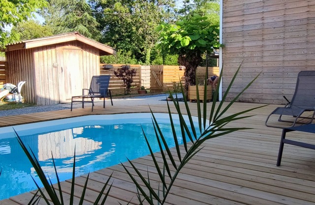 Jolie Maison Bois Avec Piscine Proche du Bassin Arcachon
