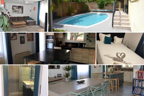 Jolie Villa, Piscine, 10min centre ville, WIFI