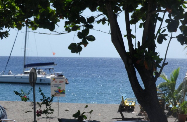 L'AMANDIER ROSE, peaceful and cozy 2-bedroom apartment facing the Caribbean Sea
