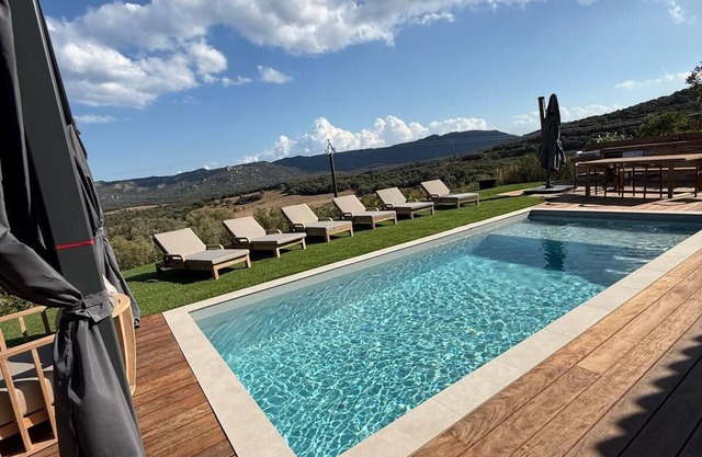 La Bergerie de Lison Swimming pool spa Panoramic view