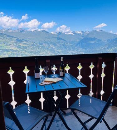 La Plagne Appartement au pied des pistes avec vue Mont Blanc