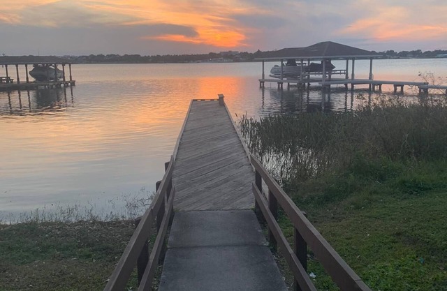 lake side house in the middle of orange country/