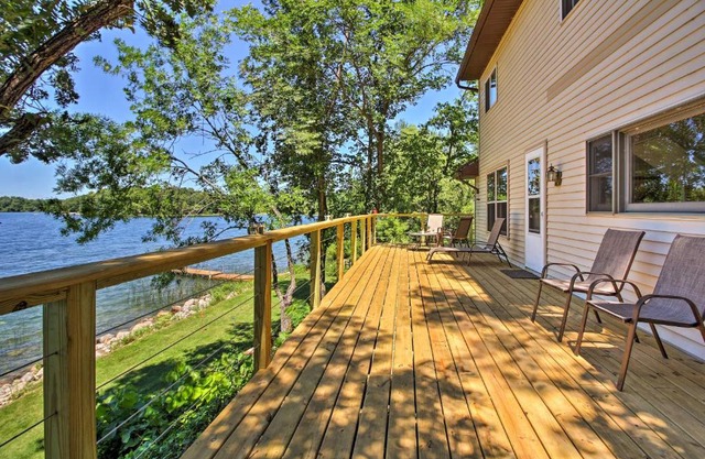 Lakefront Brandon Home with Fire Pit, Deck and Dock!