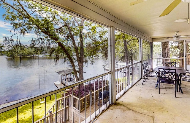 Lakefront stunner with large screened-in porch