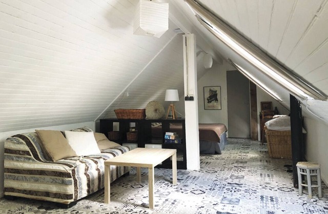 Large bedroom above an artist's studio