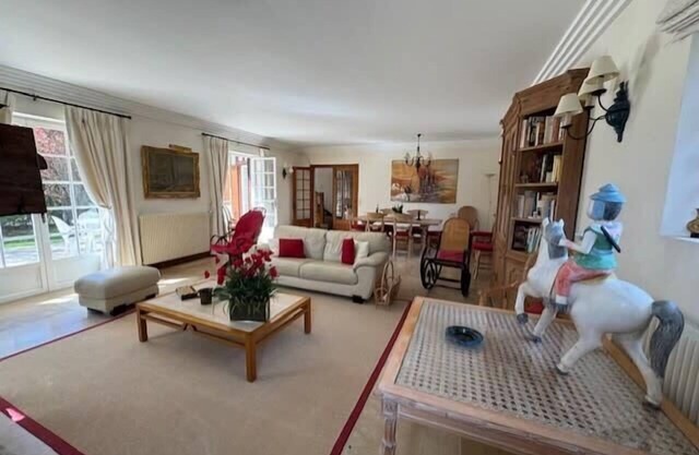 Large house with green garden