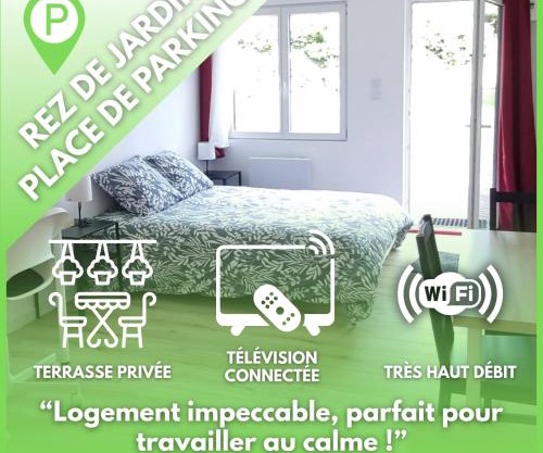 Le petit Château Avesnois - Studio avec terrasse vue sur le jardin