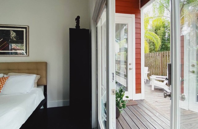 Lincolnville hip red barn guest suite-private suite in modern house