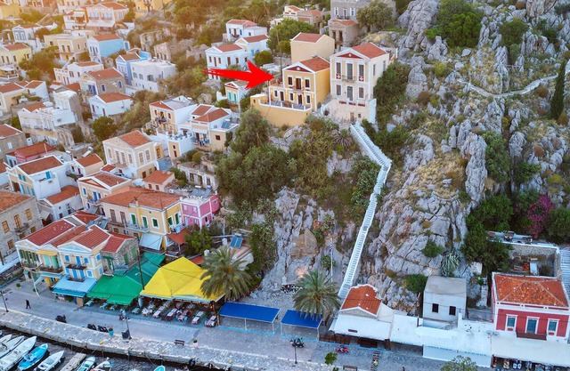 Lirenou Scala Vista - A historic Symi villa! Breathtaking views, prime location