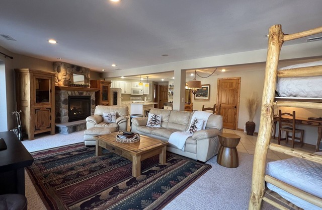 LOG BEAR DEN near SJU, CSB & Wobegon Trail. Relaxing. Romantic. Refined. Rustic.