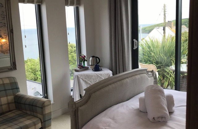 Lovely boutique Bed and Breakfast room with stunning sea views