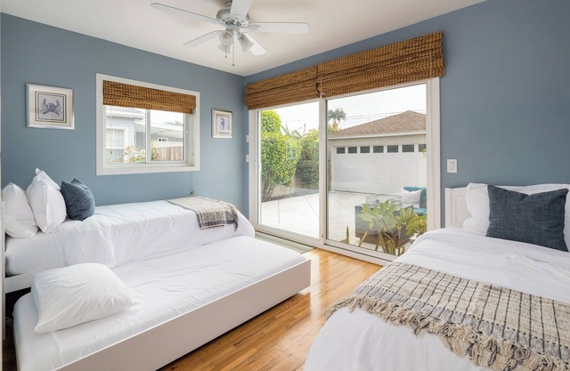 Lovely Coastal Boho home close to Beaches & SOFI with Pool, AC & King bed
