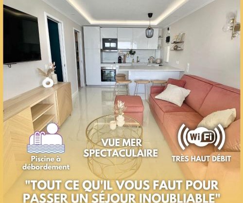 Luxueux appartement - vue mer - piscine - free parking - Monaco