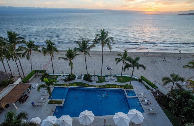 Luxurious 2-br/2-bth beachfront condominium in Bucerias Golden Zone.