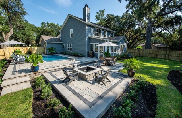 LUXURY BEACH HOUSE W/BACKYARD OASIS. HEATED POOL.