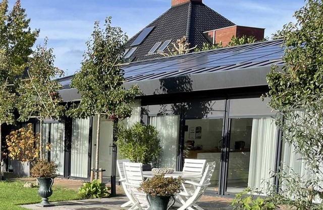 Luxury house and large garden in a wooded area