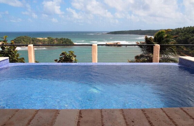 Luxury private beachfront villa with spectacular views