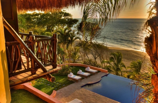 Luxury villa with private beach and swimming pool near charming Sayulita.